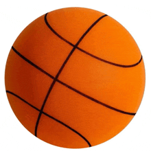 an orange basketball with black stripes on it is on a white background