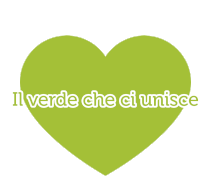 a green heart with the words il verde che ci unisce written on it