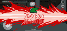 among us game screen that says dead body reported on it