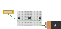 a diagram of a circuit with a 9v battery connected to it