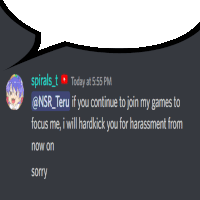 a screenshot of a discord conversation between spirals_t and nsr_teru at 5:55 pm