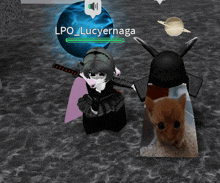 a screenshot of a video game with the name lucyernaga