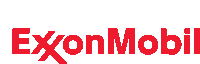 a red and white logo for exxonmobil