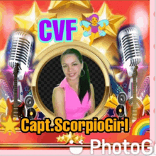 a picture of a woman with cvf and capt scorpiogirl