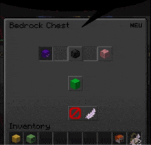 a screenshot of a bedrock chest in a game