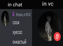 a screenshot of a person in a chat and a screenshot of a person in a video call