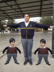 a man wearing a sweater that says ' ucsd ' on it