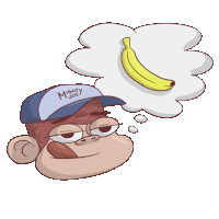 a cartoon of a monkey wearing a mighty joey hat