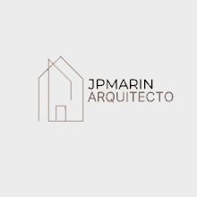 a logo for jpmarin arquitecto shows a house