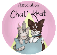 a cartoon drawing of a cat a dog and a rat that says association chat ' krat