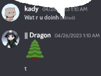 a screenshot of a conversation between kady and ii dragon