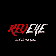 a black background with red and white letters that spell out the word rude