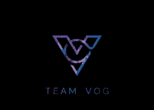 a logo for team vog with a triangle in the center