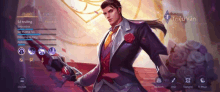 a man in a tuxedo is holding a sword in a game