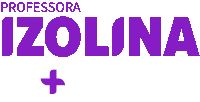 a purple logo for professora izolina with a plus sign