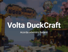 a poster for volta duckcraft shows a minecraft scene