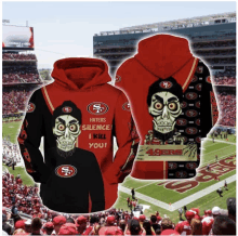 a 49ers hoodie with a skull on it