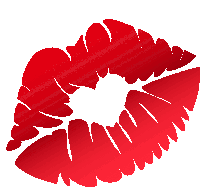 a silhouette of a woman 's lips with a heart in the middle