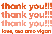 a sign that says thank you in orange letters