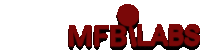 a logo for mfblabs with a red circle in the center