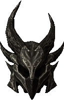 a black helmet with horns and a skull on it