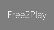 a grey background with the words free2play in white