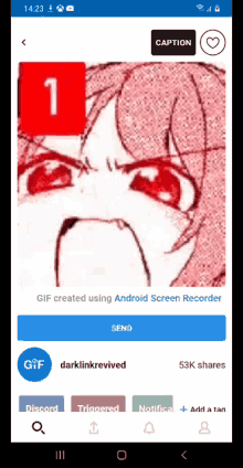 a screenshot of a gif created on android screen recorder