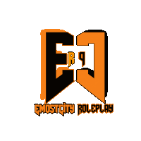 a logo for emosteity roleplay is shown in orange and black