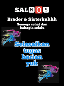 a poster that says salnos brader & sisterkuhhh