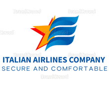 a logo for italian airlines company with a star