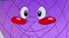 a close up of a cartoon character 's face on a tv screen