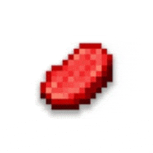 a pixel art of a piece of red meat .