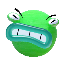 a green cartoon character with a big mouth and sharp teeth