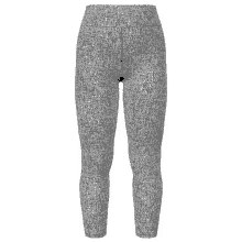 a pair of grey leggings with a pattern on them on a white background