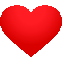 a red heart on a white background that is plain