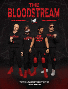 a poster for the bloodstream iiwf showing four men