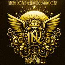 a poster for the notorious agency shows a crown and wings