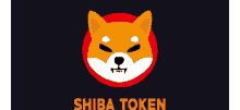 a shiba inu dog is in a red circle with the word shiba token written below it .