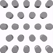 a grid of circles on a white surface