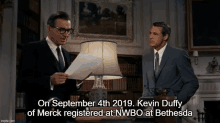 kevin duffy of merck was registered at nwbo at bethesda