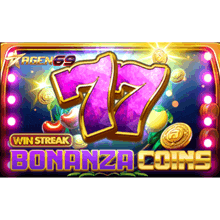 a slot machine with the words win streak bonanza coins on the bottom