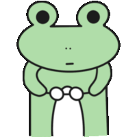 a green frog is wearing glasses and looking sad