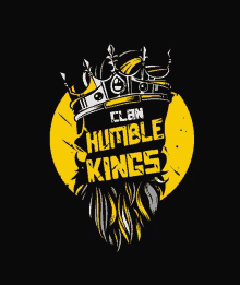 a logo for clan humble kings with a crown on it