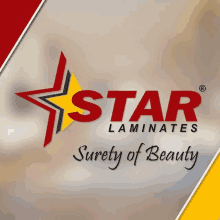 a logo for star laminates with a star in the middle