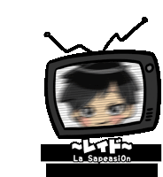 a drawing of a tv with a boy on it and the words la sapeasion