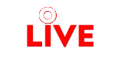 a white background with the word live in red letters