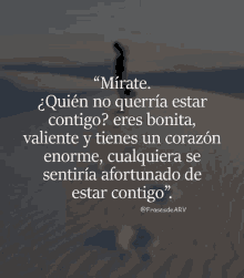 a quote from frasesdearv is written in spanish