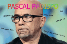 a bald man with glasses and the name pascal padispo written on the top