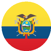 a yellow blue and red circle with an eagle on the top