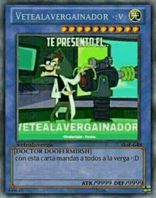 a card with a picture of perry the platypus and the words " te presento el "